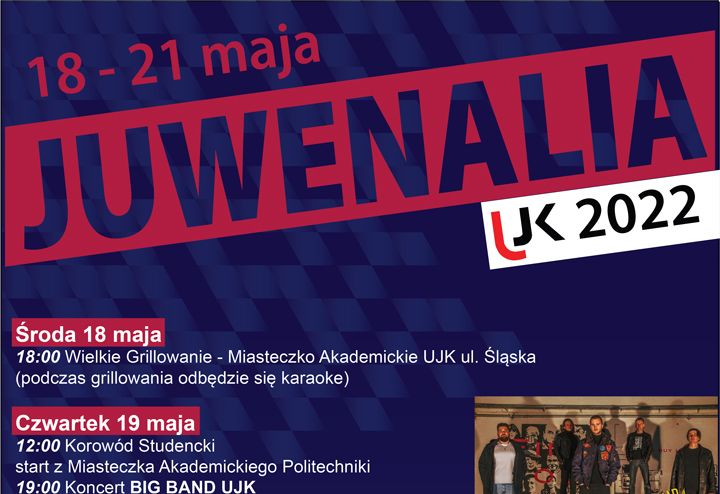 Baner promujący Juwenalia UJK 2022