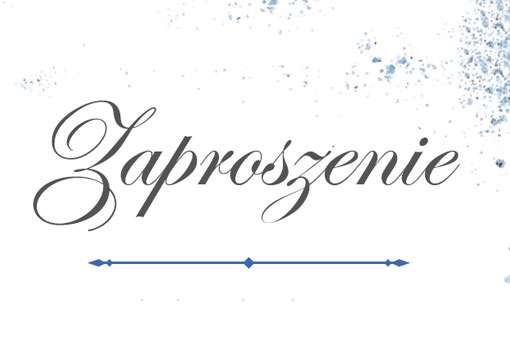 Baner z napisem zaproszenie