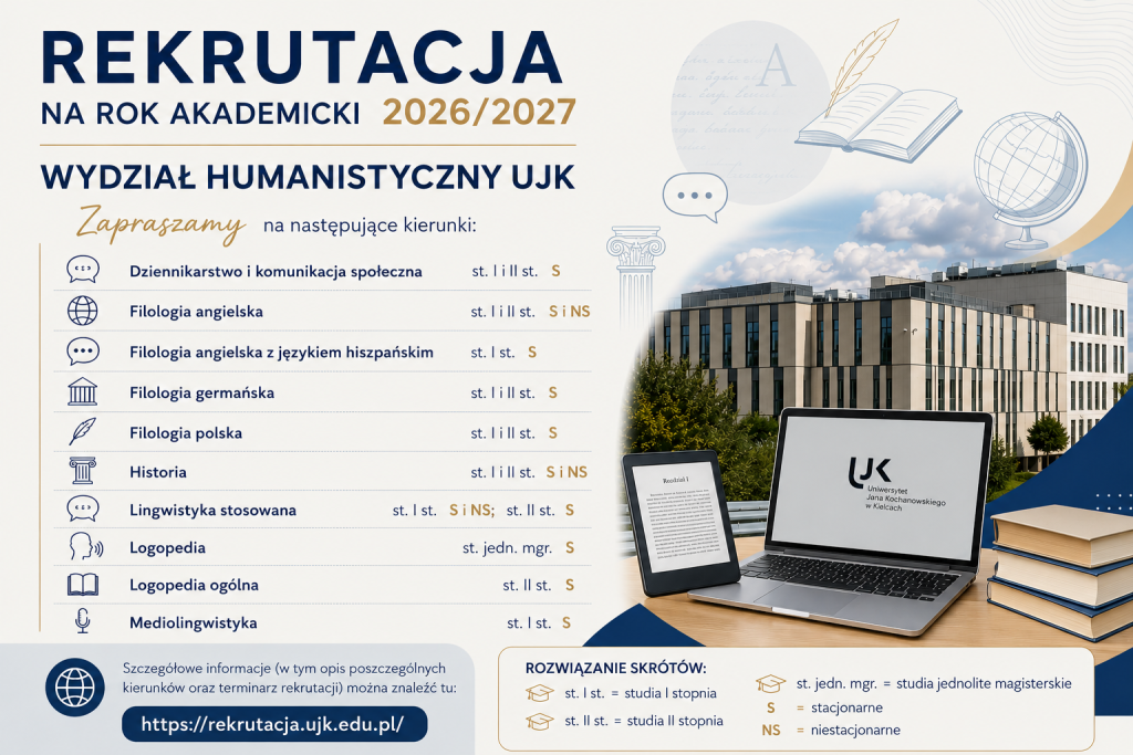 Lista kierunków na Wydziale Humanistycznym