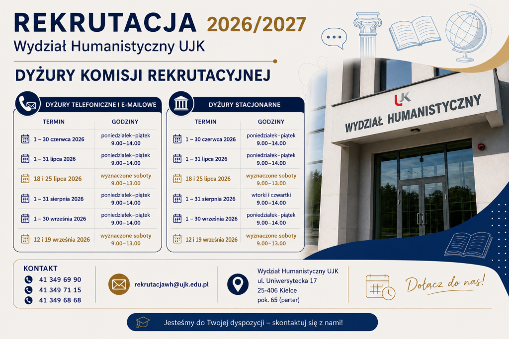 Dyżury Komisji Rekrutacyjnej w formie graficznej