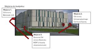 Oznaczenie wejść do budynku WH