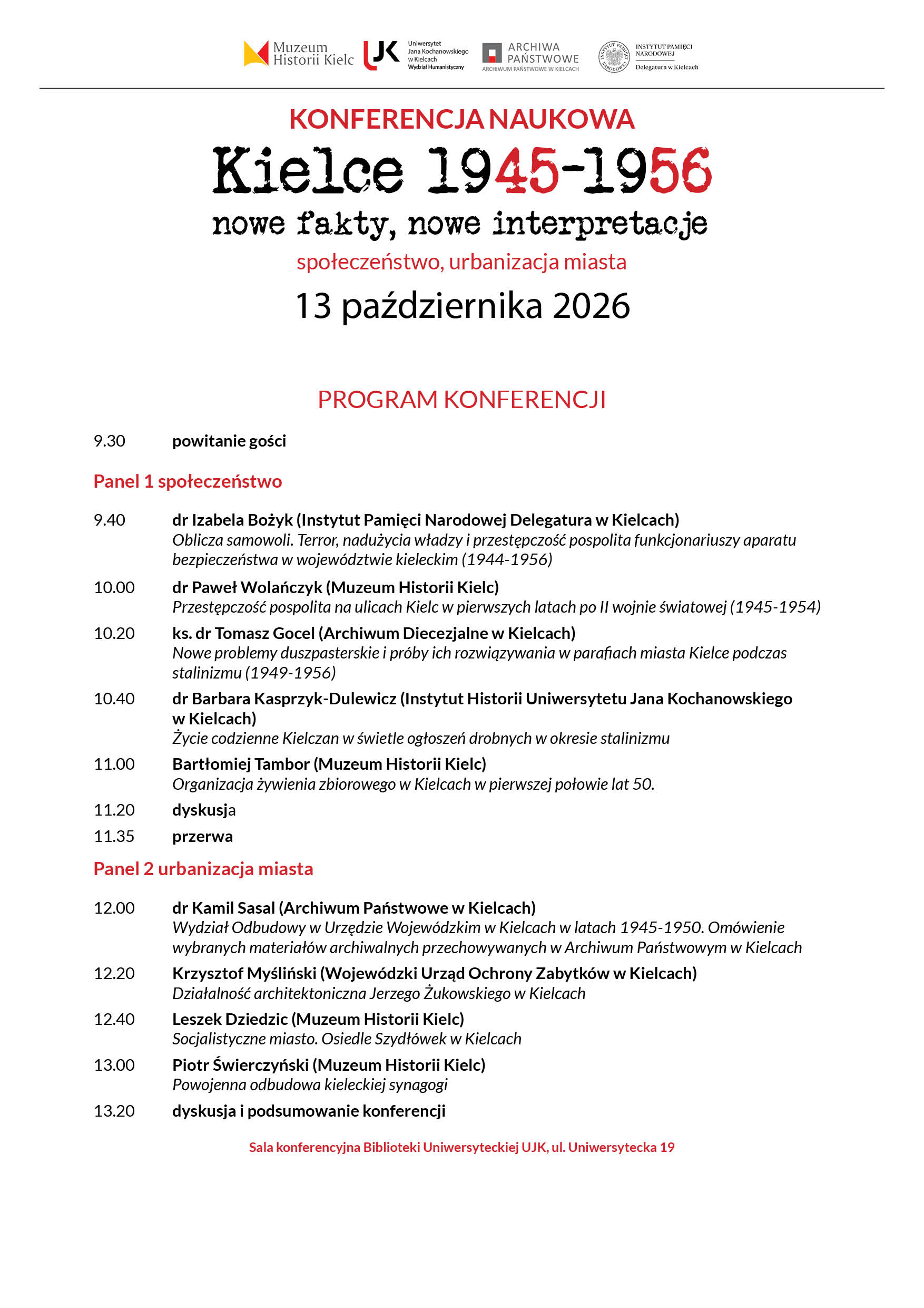 Program konferencji